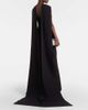 Safiyaa Safiyaa Lilien caped crepe gown - 3