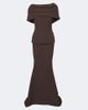Safiyaa Safiyaa Loura draped peplum crêpe gown - 1