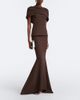 Safiyaa Safiyaa Loura draped peplum crêpe gown - 2