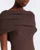 Safiyaa Safiyaa Loura draped peplum crêpe gown - 3