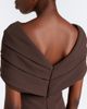 Safiyaa Safiyaa Loura draped peplum crêpe gown - 5