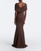 Safiyaa Safiyaa Loura draped peplum crêpe gown - 6