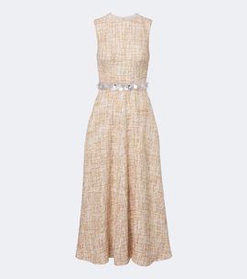 Safiyaa Safiyaa Maisie embellished tweed midi dress