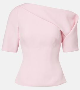 Safiyaa Safiyaa Marley draped crêpe top
