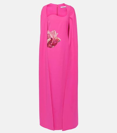 Safiyaa Safiyaa Mattia caped embellished gown
