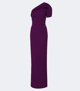 Safiyaa Safiyaa Millie belted crêpe gown