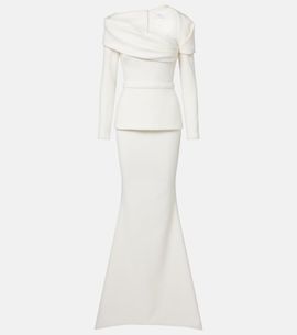 Safiyaa Safiyaa Millie draped crÃªpe gown
