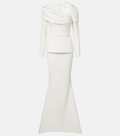 Safiyaa Safiyaa Millie draped crÃªpe gown