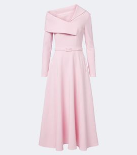 Safiyaa Safiyaa Odelle asymmetric crêpe midi dress