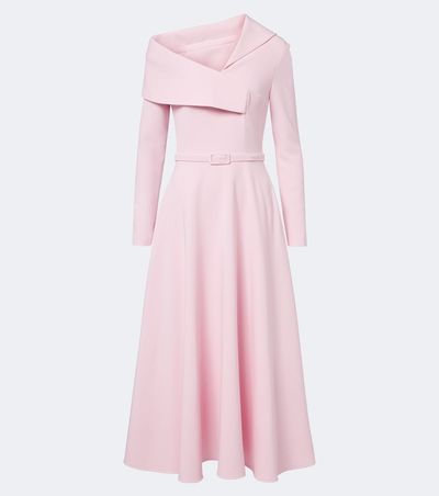 Safiyaa Safiyaa Odelle asymmetric crêpe midi dress