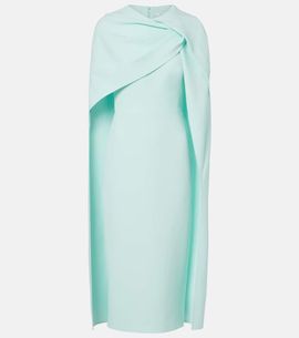 Safiyaa Safiyaa Oria caped crÃªpe midi dress