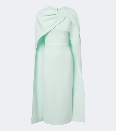 Safiyaa Safiyaa Oria caped crêpe midi dress