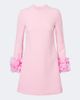 Safiyaa Safiyaa Reffie floral-appliqué crêpe minidress - 1