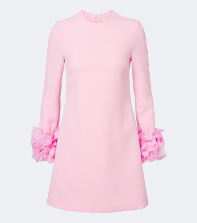 Safiyaa Safiyaa Reffie floral-appliqué crêpe minidress