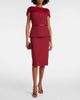 Safiyaa Safiyaa Rella draped peplum heavy crÃªpe midi dress - 2