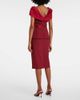 Safiyaa Safiyaa Rella draped peplum heavy crÃªpe midi dress - 3
