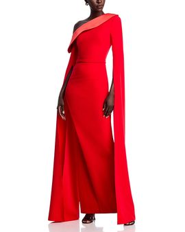 Safiyaa Safiyaa Rinoa Cape Sleeve Gown