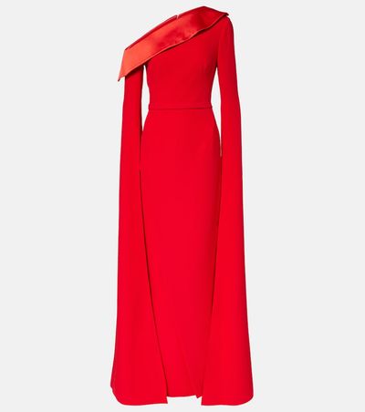 Safiyaa Safiyaa Rinoa caped crépe gown