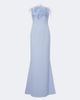 Safiyaa Safiyaa Soshin feather-trimmed crêpe gown - 1
