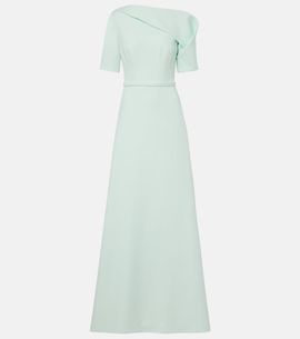 Safiyaa Safiyaa Stephanie draped crÃªpe gown