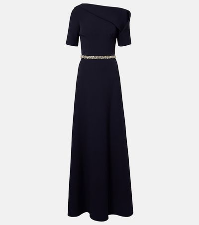 Safiyaa Safiyaa Stephanie embellished draped crÃªpe gown