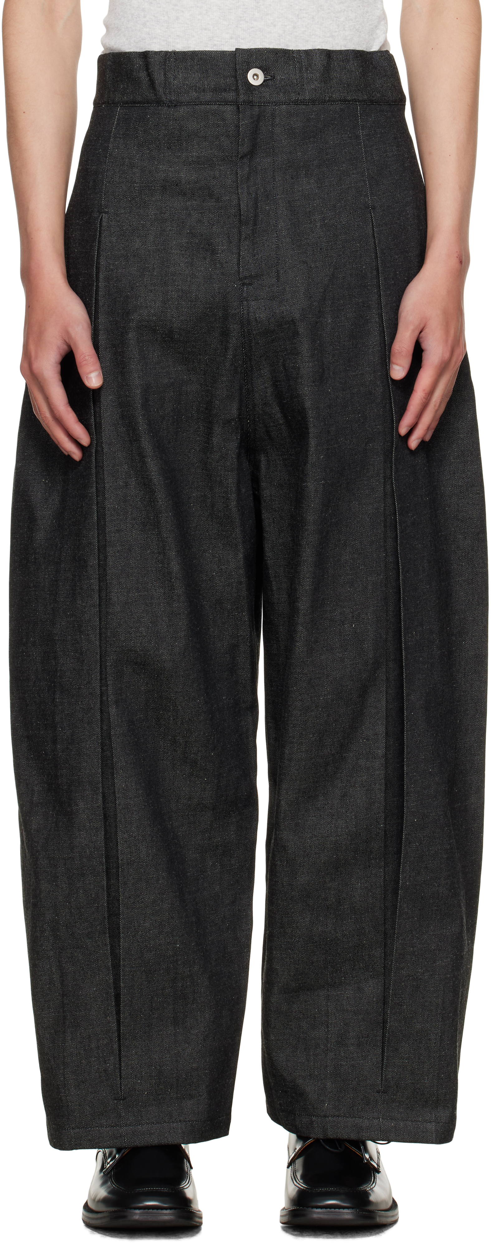 SAGE NATION - Black Box Pleat Trousers