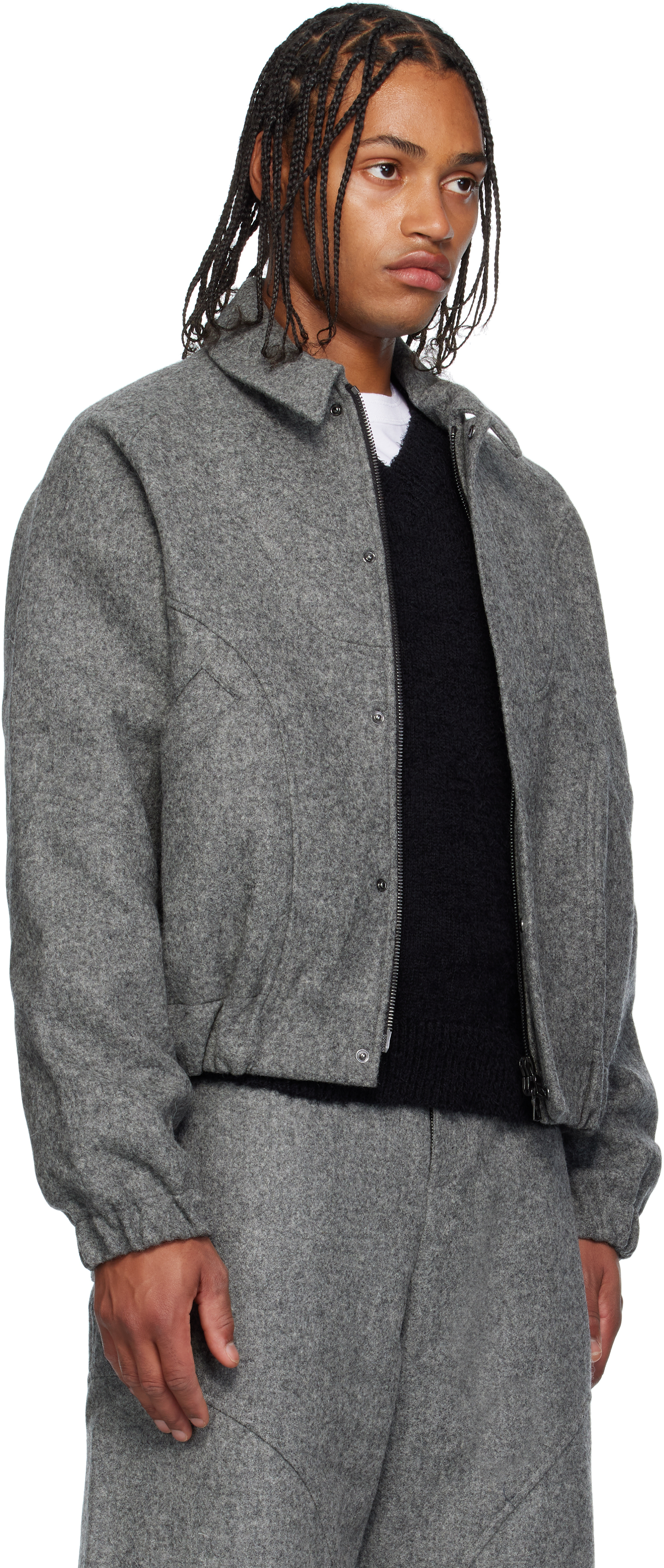 SAGE NATION - Gray Jiji Wool Jacket