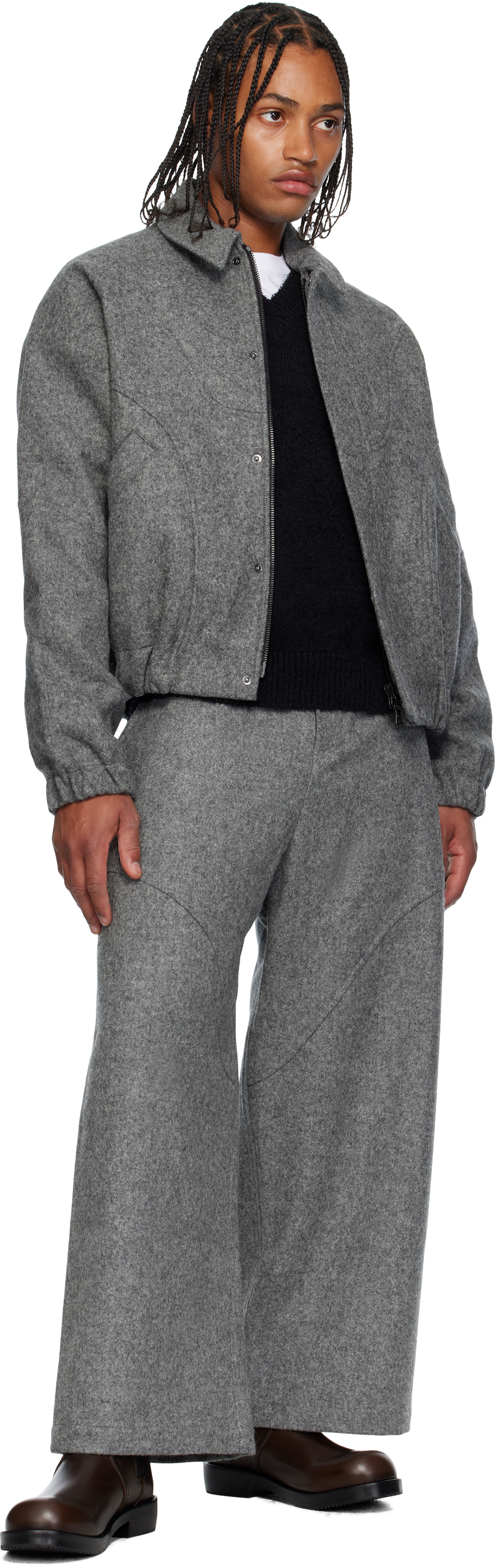 SAGE NATION - Gray Jiji Wool Jacket