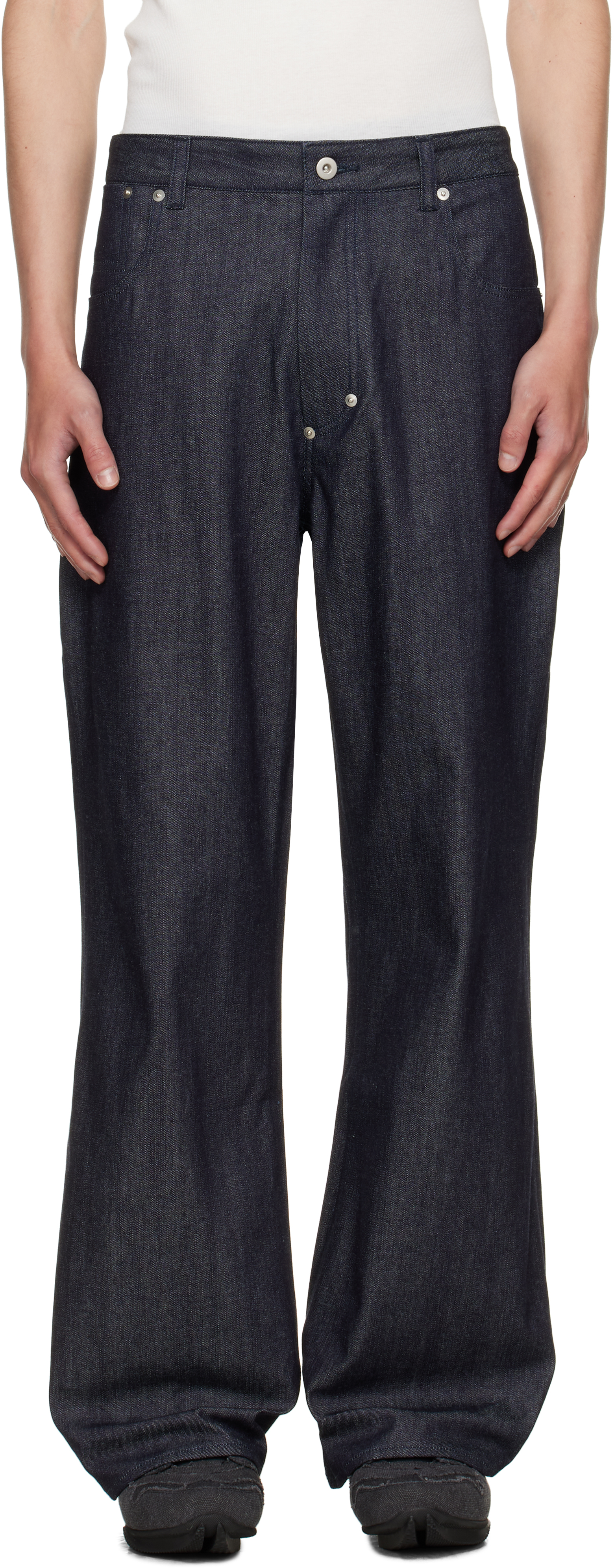 SAGE NATION - Blue Box Pleat Jeans