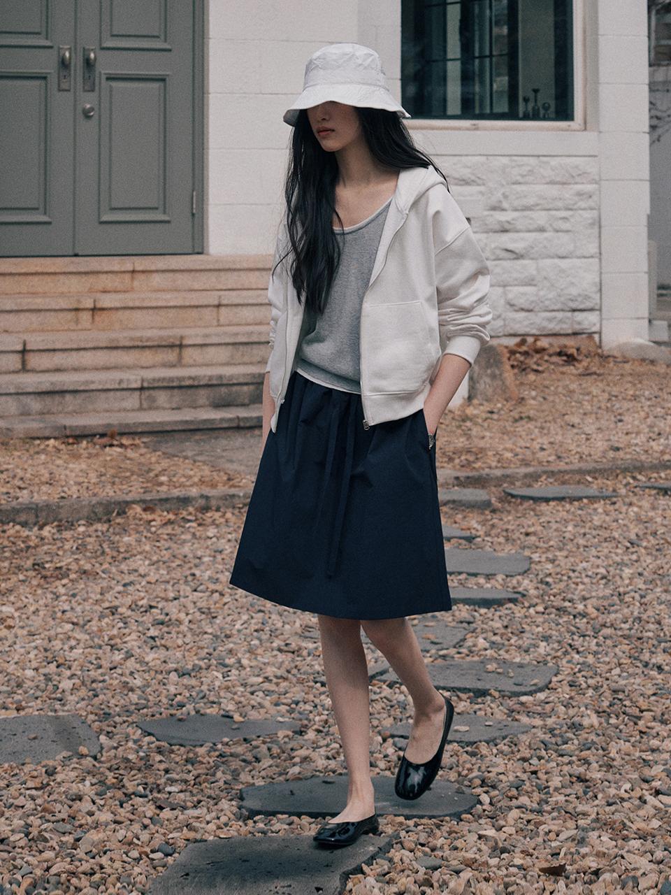 SAGEMENT BOTHELL MIDI SKIRT [NAVY]