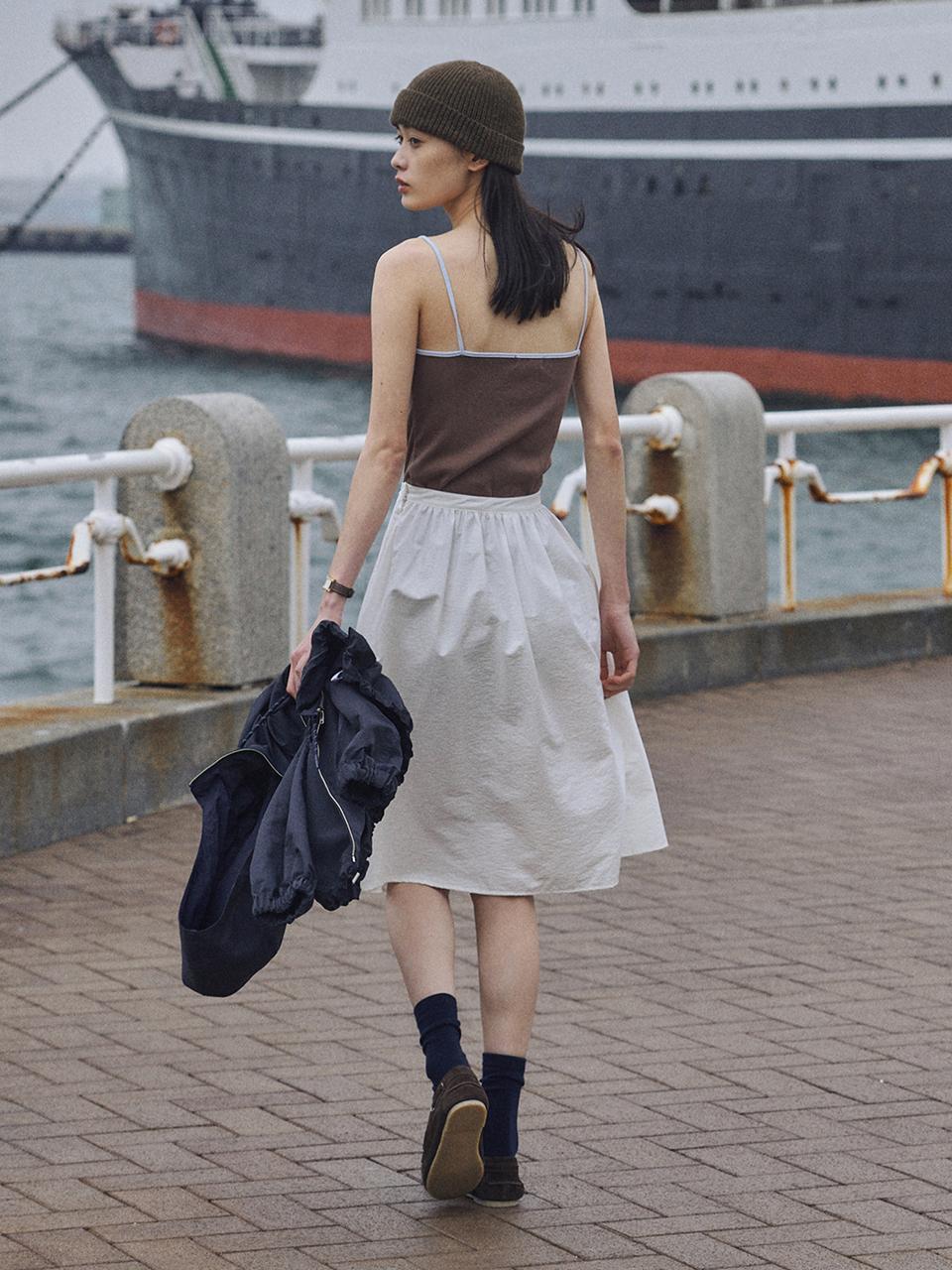 SAGEMENT JORDAN FLARE HALF SKIRT [IVORY]