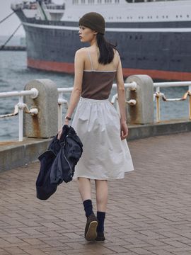 SAGEMENT JORDAN FLARE HALF SKIRT [IVORY]