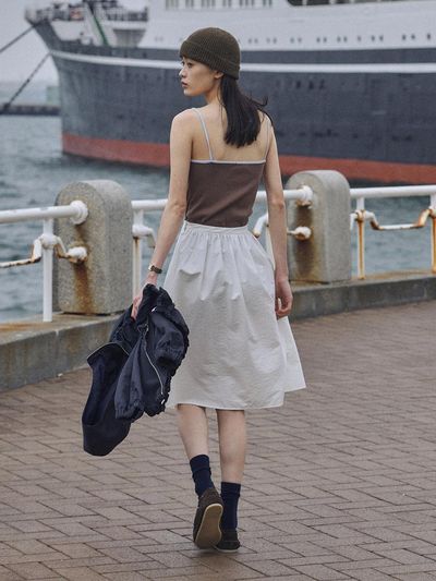 SAGEMENT JORDAN FLARE HALF SKIRT [IVORY]