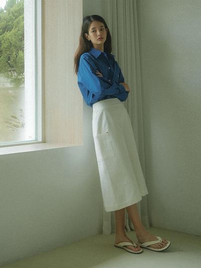 SAGEMENT Mild A-line Pocket Skirt
