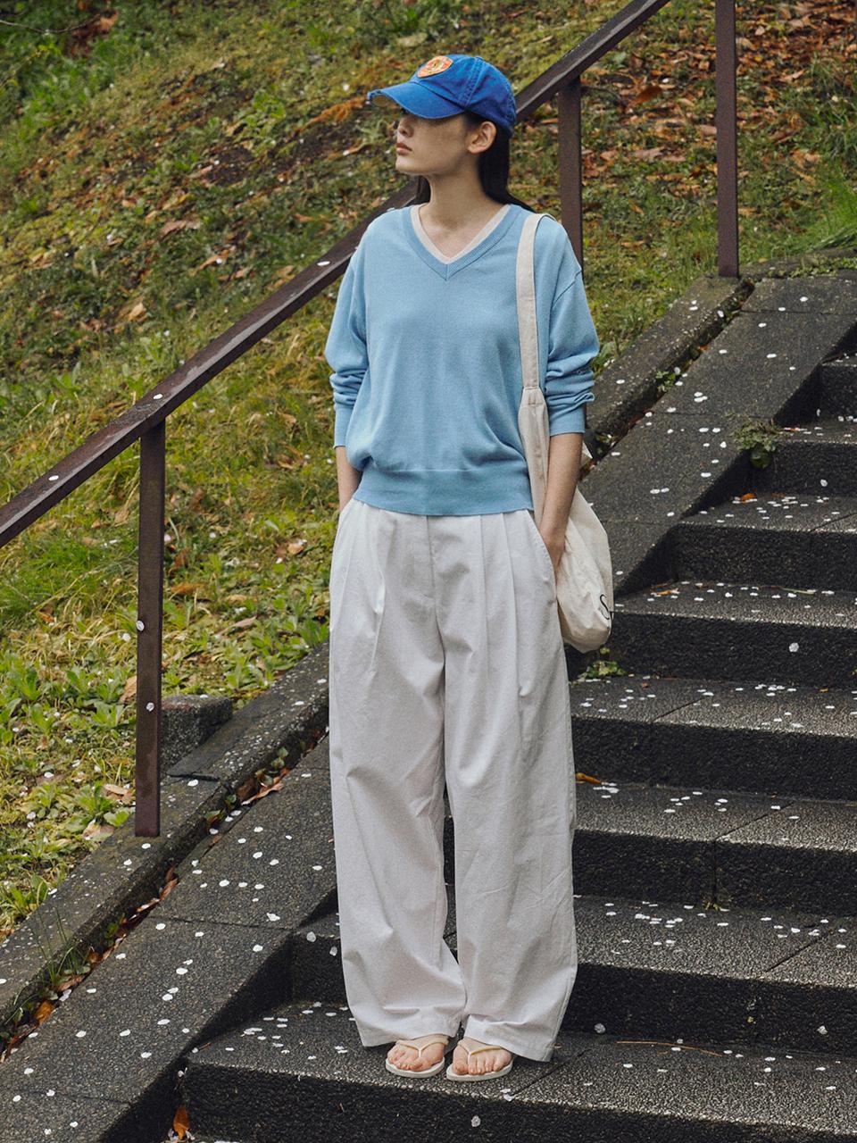 SAGEMENT RODA COTTON PANTS [IVORY]