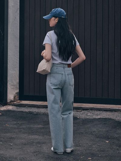 SAGEMENT SKYLAR STRAIGHT DENIM PANTS [LIGHT DENIM]