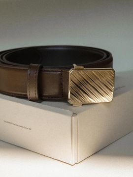 SAGEMENT VINCENT SQUARE LEATHER BELT [3 Colors]