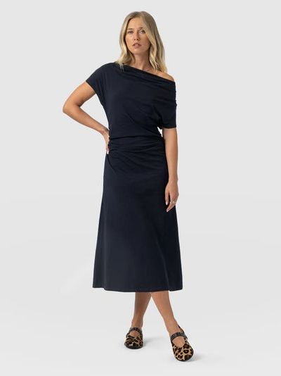 Saint + Sofia Saint + Sofia Laurie Cowl Neck Dress