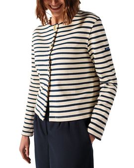 Saint James Saint James Arignac Cotton Stripe Cardigan