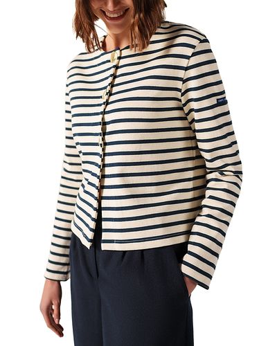 Saint James Saint James Arignac Cotton Stripe Cardigan