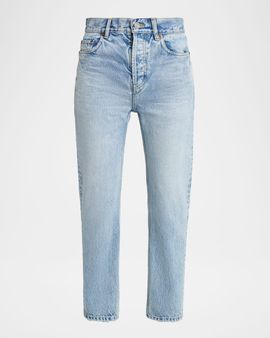 Saint Laurent 90 & apos;s High-Rise Cropped Slim Jeans