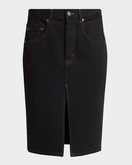 Saint Laurent Baggy Denim Pencil Skirt