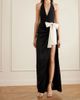 SAINT LAURENT Bow-detailed silk-charmeuse maxi skirt - 2