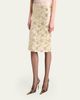 Saint Laurent Brocade Midi Skirt - 4