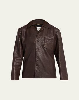 Saint Laurent Bubbled Lambskin Leather Jacket