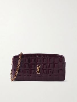 SAINT LAURENT Cassandre mini matelassé vinyl clutch