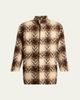Saint Laurent Check Tweed Short Coat - 1