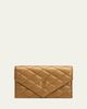 Saint Laurent Envelope Small YSL Wallet on Chain in Metallic Leather - 1