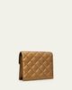 Saint Laurent Envelope Small YSL Wallet on Chain in Metallic Leather - 3