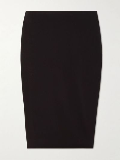 SAINT LAURENT Grain de poudre midi skirt